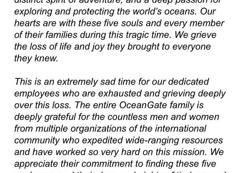  Члены пропавшей подводной лодки “Титан” погибли