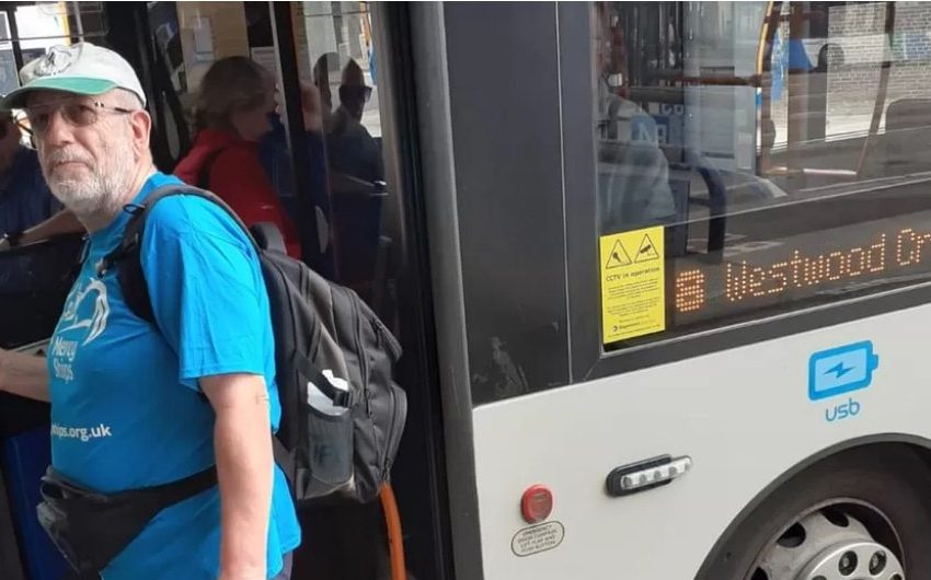  Пенсионер проехал Англию на автобусах ради благотворительности
