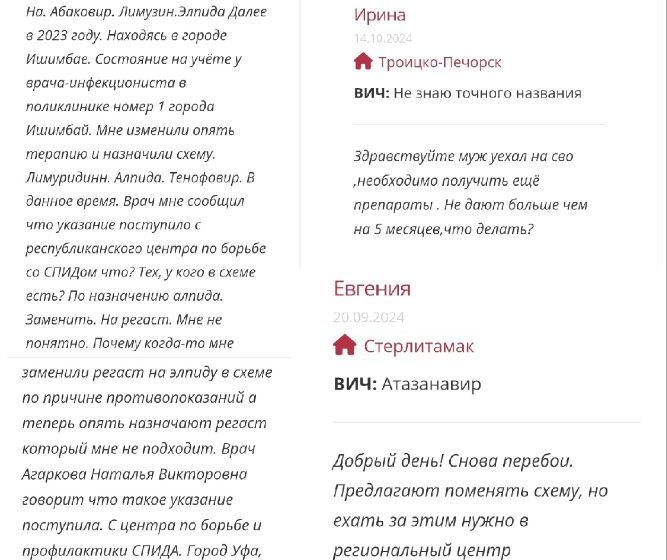  В Коми и Башкортостане пациенты жалуются на перебои терапии ВИЧ, — «Пациентский контроль»