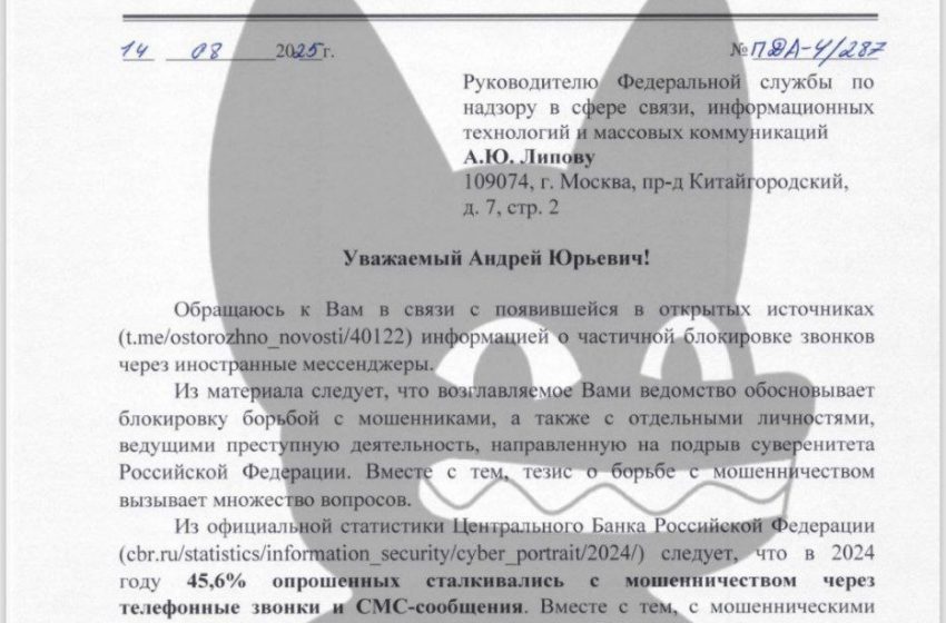 Вернуть россиянам возможность звонить в иностранных мессенджерах попросили в Госдуме.