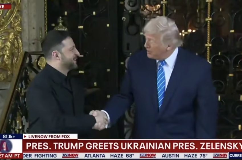  Зеленский приехал на встречу к Трампу.