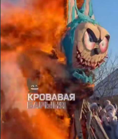  Кадры сожжения Лабубу из Липецкой области